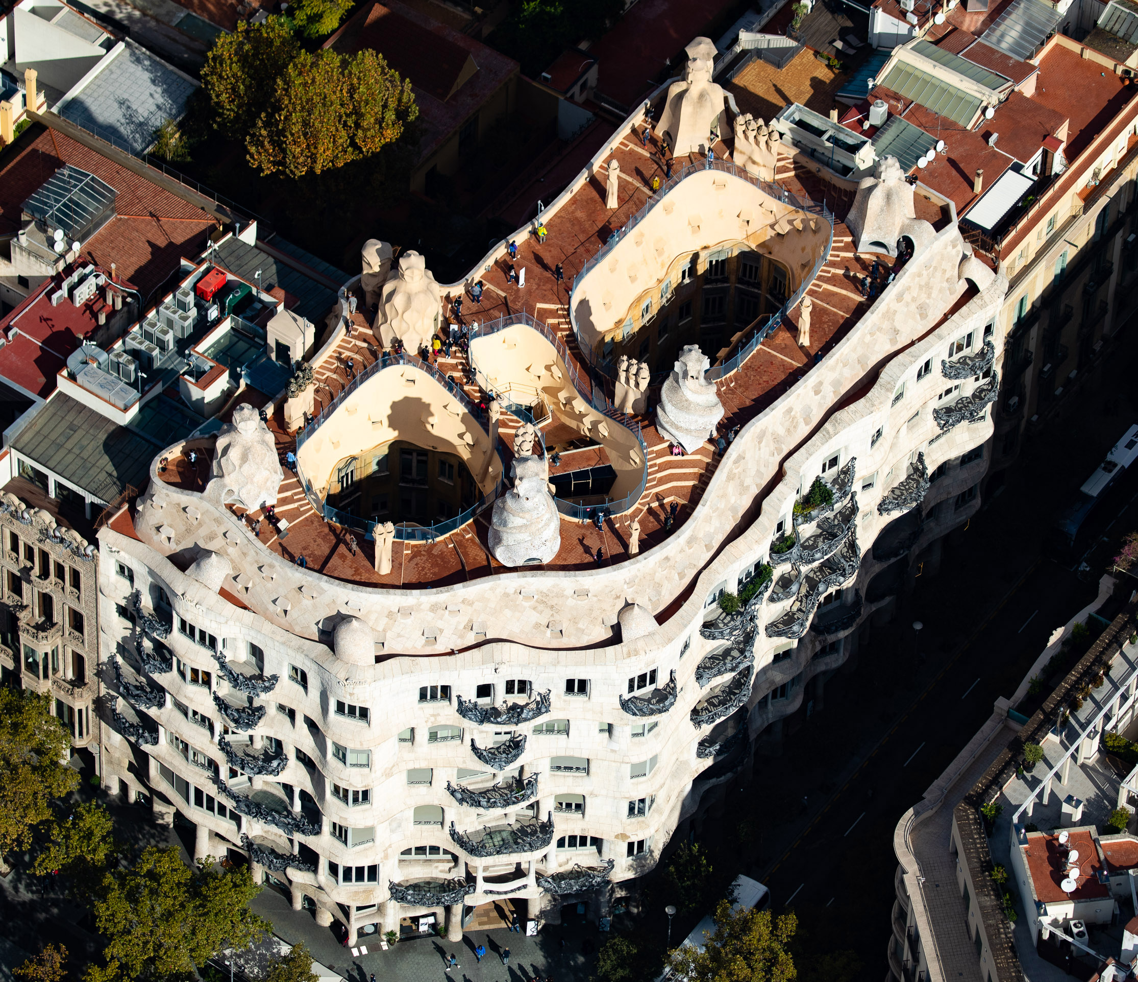 Vista aérea Casa Milà