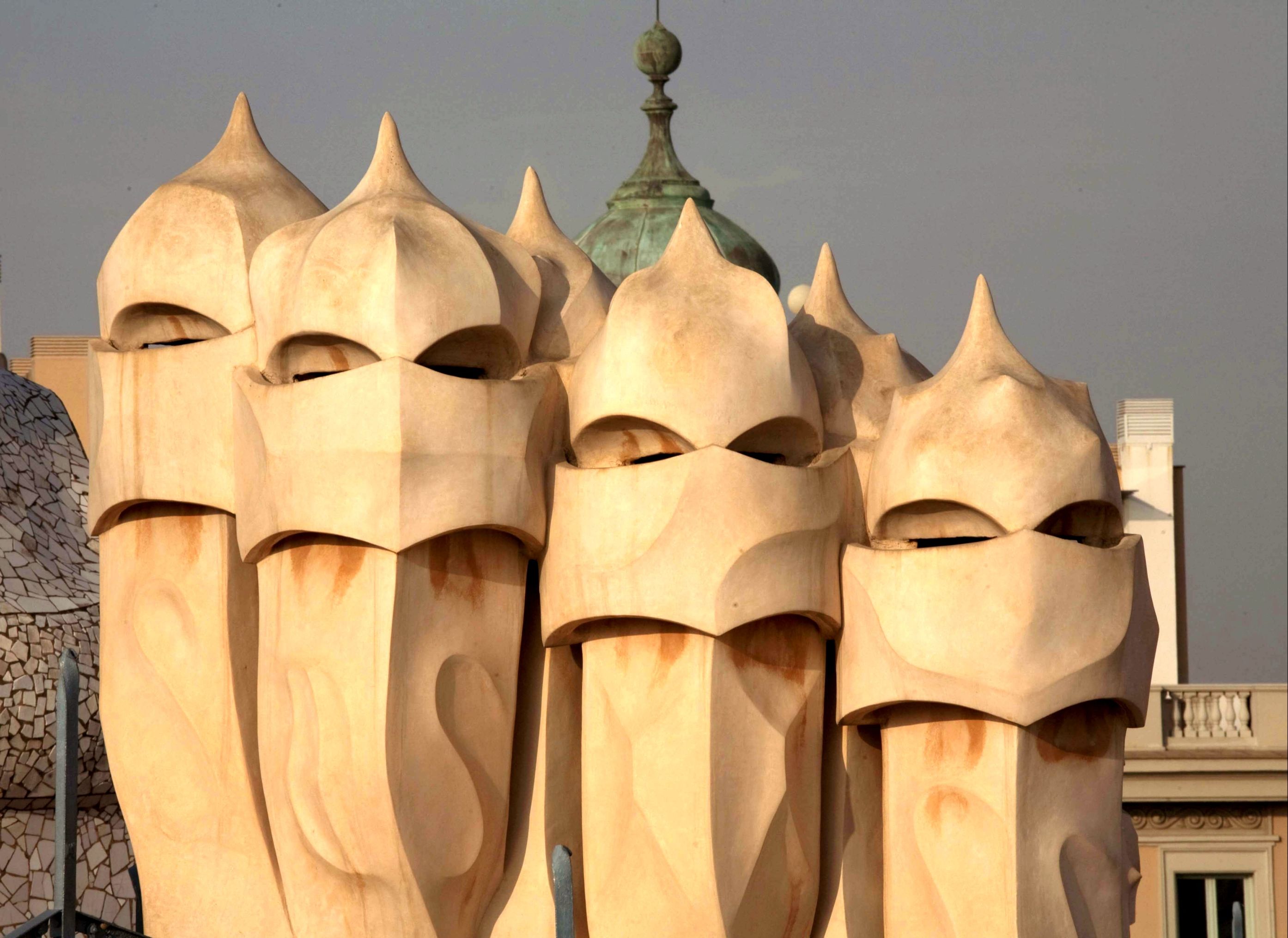 The roof terrace at La Pedrera-Casa Milà