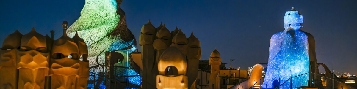 visit night origins pedrera casa mila rooftoop