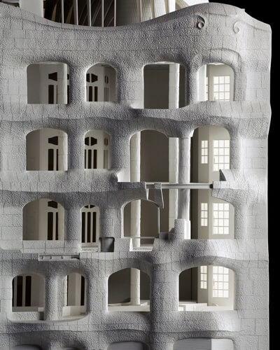 arquitetura pedrera maquete casa mila