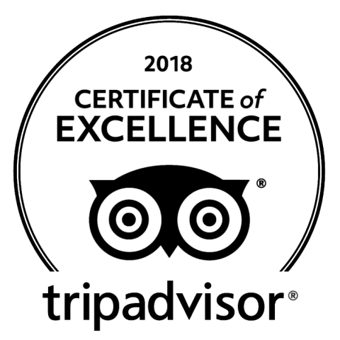 TripAdvisor 2018 Certificate of excellence